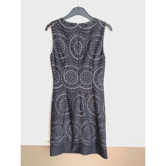 White House Black Market Dress Black Laser Cut WHBM - Picture 2 of 8